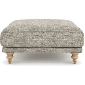 Voetenbank gespikkelde keperstof, Lazare AM.PM. Gespikkelde keperstof materiaal. Maten 1-zit. Beige kleur