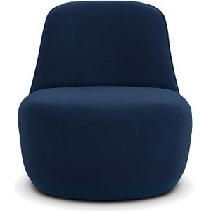 Fluwelen draaifauteuil Rosebury AM.PM. Fluweel materiaal. Maten 1-zit. Blauw kleur