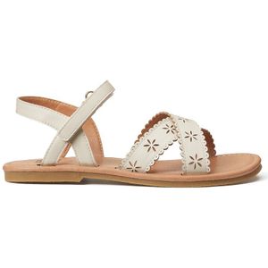 Sandalen met klittenband LA REDOUTE COLLECTIONS. Polyurethaan materiaal. Maten 34. Beige kleur