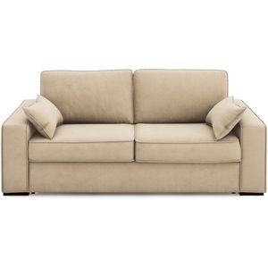 Zetel-bed polyester, mousse Cécilia LA REDOUTE INTERIEURS. Polyester materiaal. Maten 3-zit. Beige kleur