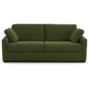 Bank-bed fluweel, mousse, Timor LA REDOUTE INTERIEURS. Fluweel materiaal. Maten 3-zit. Groen kleur