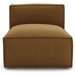 Omvormbare zetel, getextureerde stof, Seven LA REDOUTE INTERIEURS. Rups materiaal. Maten 1-zit. Kastanje kleur