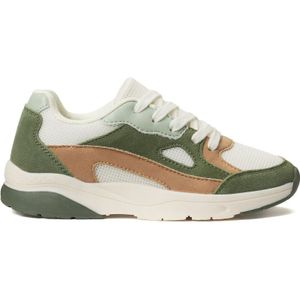 Sneakers met veters LA REDOUTE COLLECTIONS. Polyester materiaal. Maten 34. Groen kleur