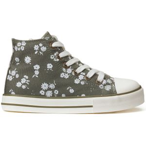 Hoge sneakers, bloemenprint LA REDOUTE COLLECTIONS. Katoen materiaal. Maten 29. Groen kleur