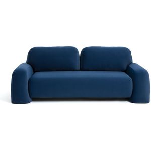 3-zit bank, in fluweel, Padang LA REDOUTE INTERIEURS. Fluweel materiaal. Maten 3-zit. Blauw kleur