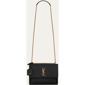 Saint Laurent Sunset Medium handtas van kalfsleer