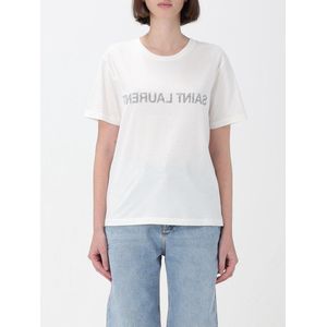 Saint Laurent - Reverse - T-shirt - Wit - Katoen