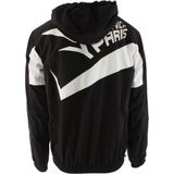 Givenchy - Zwarte Hooded Jas - Heren - Polyester - Met Opvallende Print