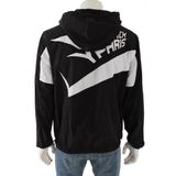 Givenchy - Zwarte Hooded Jas - Heren - Polyester - Met Opvallende Print