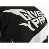 Givenchy - Zwarte Hooded Jas - Heren - Polyester - Met Opvallende Print