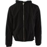 Givenchy - Zwarte Hooded Jas - Heren - Polyester - Met Opvallende Print