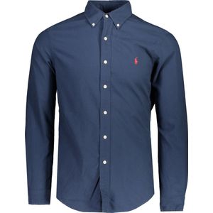 Ralph Lauren - Overhemd - Donkerblauw - Katoen - Slim Fit