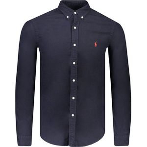 Ralph Lauren - Overhemd - Donkerblauw - Katoen - Slim Fit