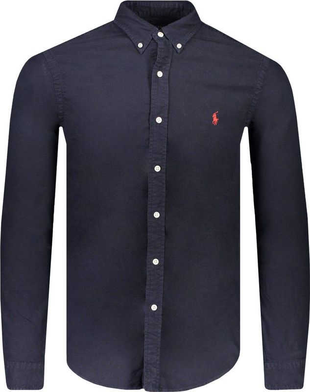 Ralph Lauren - Overhemd - Donkerblauw - Katoen - Slim Fit