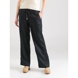 Lauren Ralph Lauren - Damesbroek - Zwart - 100% Linnen - Wide Leg Pasvorm