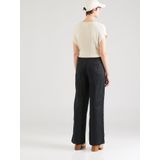 Lauren Ralph Lauren - Damesbroek - Zwart - 100% Linnen - Wide Leg Pasvorm