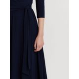 Ralph Lauren - Jerseyjurk - Marineblauw - Strikceintuur - Flatterende Halslijn