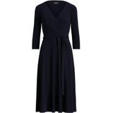 Ralph Lauren - Jerseyjurk - Marineblauw - Strikceintuur - Flatterende Halslijn