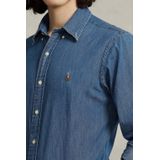 Polo Ralph Lauren - Custom Fit Overhemd - Marineblauw - Katoen - Lange Mouwen