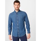 Polo Ralph Lauren - Custom Fit Overhemd - Marineblauw - Katoen - Lange Mouwen