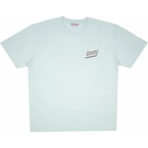 Bisous - Flag - T-Shirt - Licht Mint - 100% Katoen - Oversized Fit