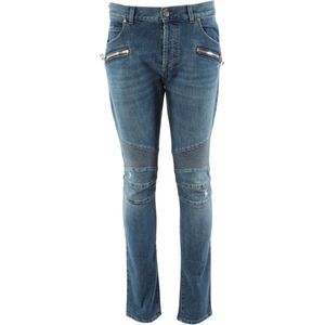 Balmain Slim Fit Blauwe Jeans voor Heren , Blue , Heren , Maat: W32