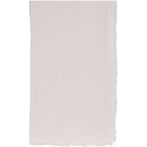 Balmain Monogram Patroon Viscose Sjaal , Pink , Dames , Maat: ONE Size