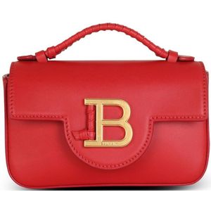 Balmain Gladleren B-Buzz mini tas , Red , Dames , Maat: ONE Size
