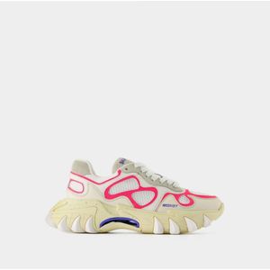 B-Oost Sneakers - Balmain - Leer - Wit/Fluorescerend Roze