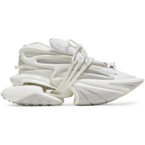Balmain Eenhoorn Sneakers Nylon Elastaan Rubber TPU , White , Dames , Maat: 40 EU