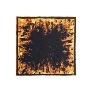 Balmain Fire printed silk scarf , Orange , Dames , Maat: ONE Size