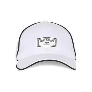 Balmain Cotton cap with openwork mesh , White , Dames , Maat: L