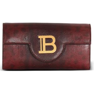 Balmain B-Buzz Karung leather wallet , Red , Dames , Maat: ONE Size