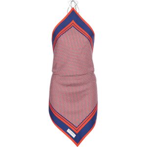 Balmain Zijden Monogram Rugloze Sjaal Top , Multicolor , Dames , Maat: XS