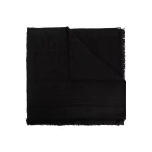 Balmain Sjaal met monogram , Black , Dames , Maat: ONE Size