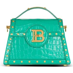 Balmain B-Buzz Dynasty tas van lakleer , Green , Dames , Maat: ONE Size