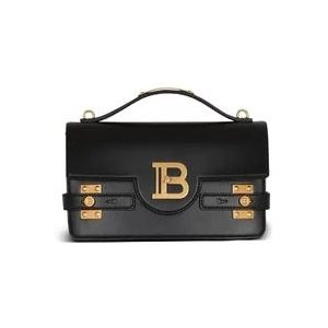 Balmain Gladleren B-Buzz 24 tas , Black , Dames , Maat: ONE Size