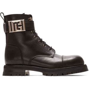 Balmain Charlie leren laarzen , Black , Heren , Maat: 42 EU