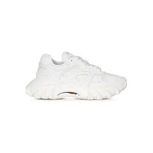 Balmain Witte Sneakers met Vetersluiting , White , Dames , Maat: 37 EU