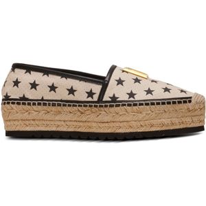 Balmain Alex espadrilles met sterrenprint , Beige , Dames , Maat: 38 EU