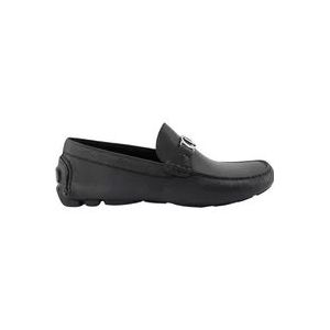 Dior Loafers van generfd kalfsleer met CD Icon-gesp , Black , Heren , Maat: 40 EU