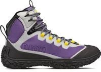 Dior - Wandel-enkellaarsjes - Paars - Heren - Rubberen Zool