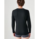 Damart - Thermolactyl T-shirt met lange mouwen geborstelde fleece - Heren - Zwart - (86-93)