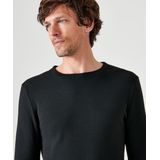 Damart - Thermolactyl T-shirt met lange mouwen geborstelde fleece - Heren - Zwart - (86-93)