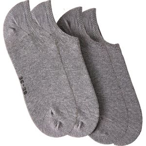 Damart - Set van 2 Paar - Enkelsokken - Grijs - Katoen 90%