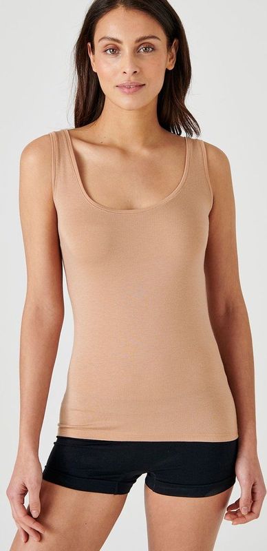 Damart - Thermolactyl - Tanktop - Kastanje - Polyester - Warmtegraad 2
