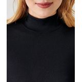 Damart - Fijn geribde T-shirt met opstaande kraag Thermolactyl Sensitive - Dames - Zwart (S)