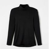 Damart - Fijn Geribde T-shirt Thermolactyl Sensitive - Dames - Zwart - Katoenmix