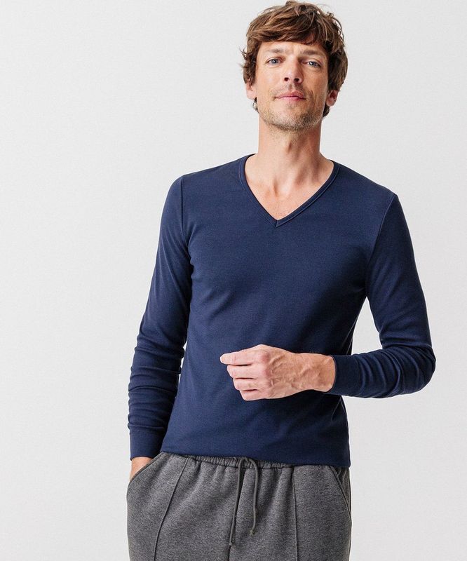 Damart - T-shirt - V-hals - Warmte 3 - 50% Acryl, 50% Polyester