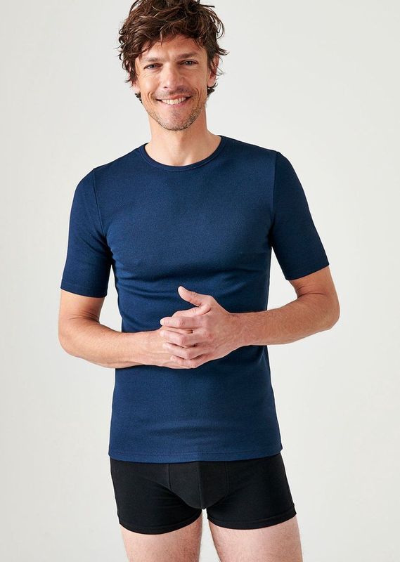 Damart - T-shirt met korte mouwen, klassiek mesh, thermolactyl